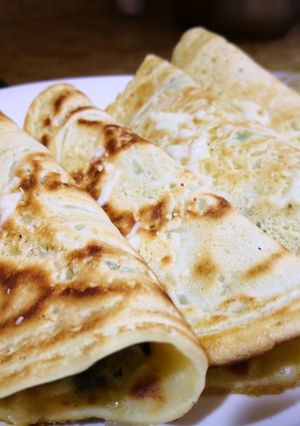 صورة لوصفة كريب السبانخ اللذيذة