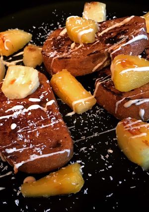 Une photo de Pain perdu coco ananas