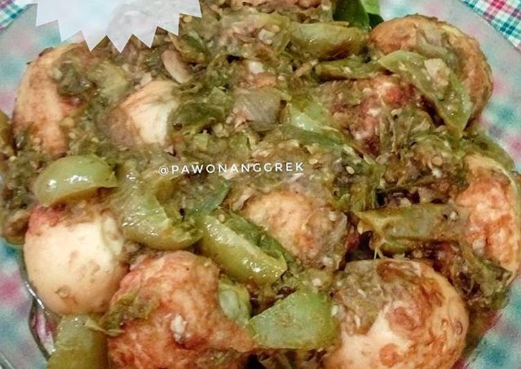 Resep TELUR SAMBEL IJO auto nambah, Enak