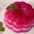 Pudding buah naga