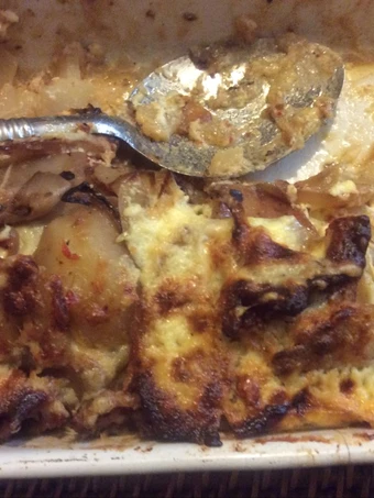 Recipe Spicy oven baked sautéd potato and bacon gratin the Delicious Appealing
