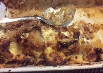 Ready to Serve Spicy oven baked sautd potato and bacon gratin Delicious Steady