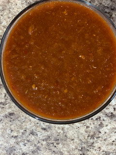 Una foto de Salsa roja