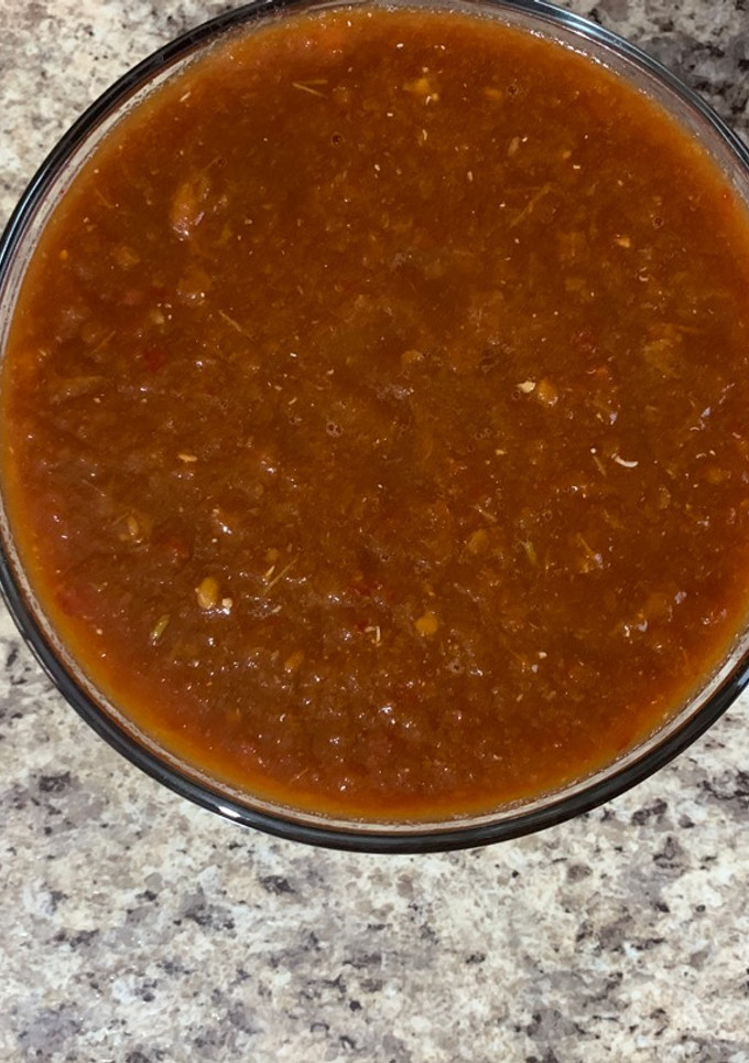 Una foto de Salsa roja