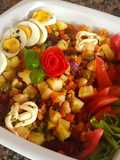 Ensalada fresca, con buen sabor