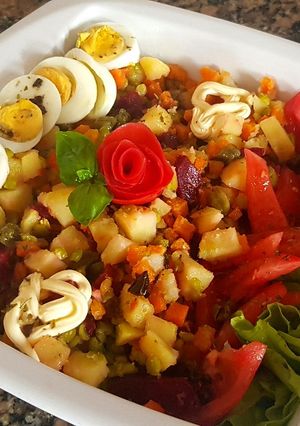 Una foto de Ensalada fresca, con buen sabor