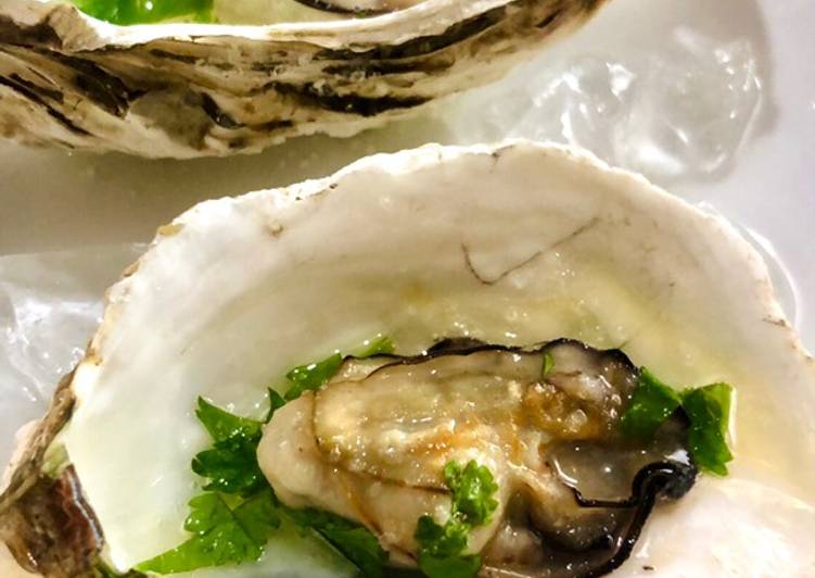 Nab’s Steamed Oysters with Lime Juice and Cilantro