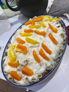 صورة لوصفة مكرونة البيتزا المميزة😋🍕