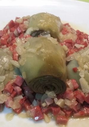 Foto principal de Alcachofas con chorizo 