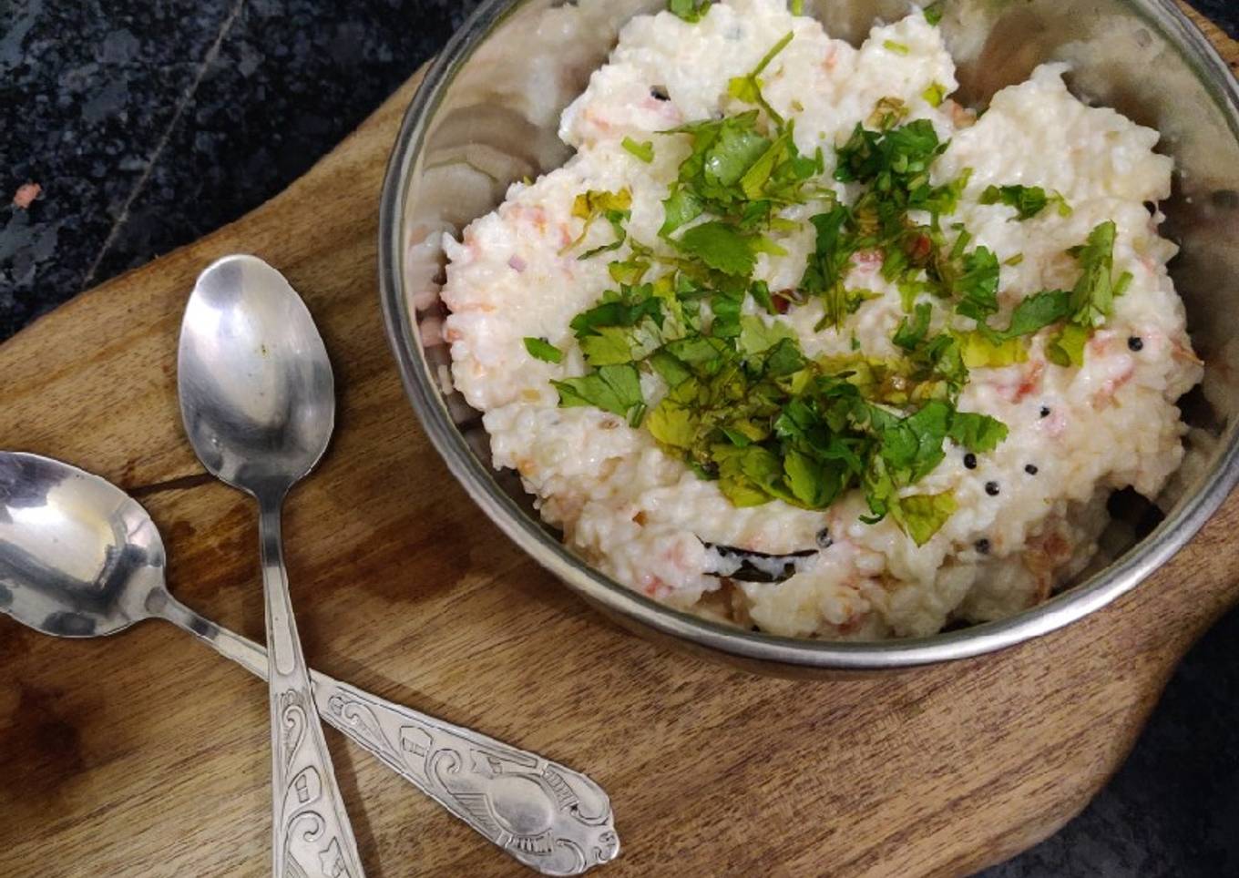 Vegetable curd rice