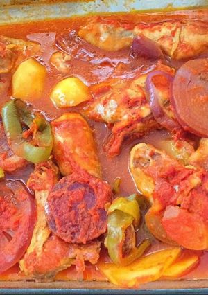 صورة لوصفة صينية الخضار مع الدجاج بالكاري