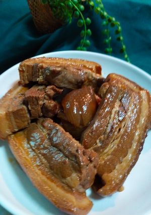 富貴圓滿洋蔥紅燒肉 的食譜成品照片