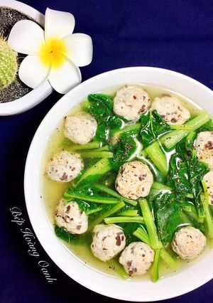 Hình của món Canh Cải Ngọt Nấu Thịt+ Mọc Viên.