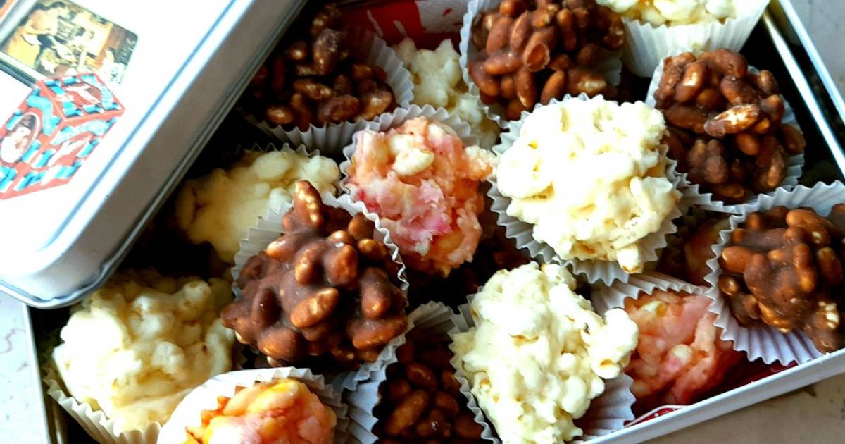 Sweets With Rice Simple puffed rice sweets Recipe by Annik B - Cookpad