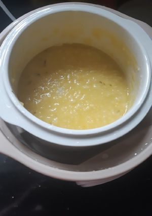 Hình của món Cháo ngô ngọt thịt heo.