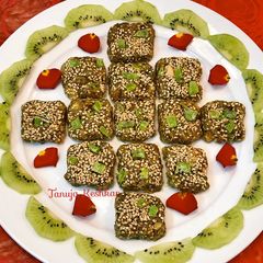 A picture of Kiwi seasame Burfi.