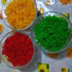 A picture of 3 flavour tutti fruiti.