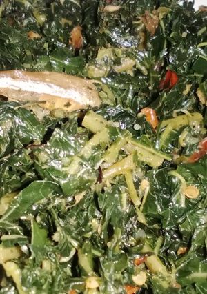 Foto resep Tumis daun pepaya + teri