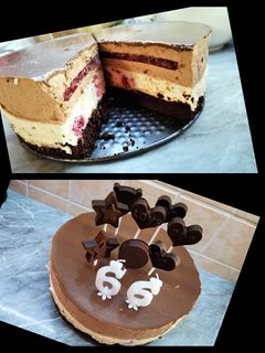 Málnás csokoládés mousse torta recept fotója