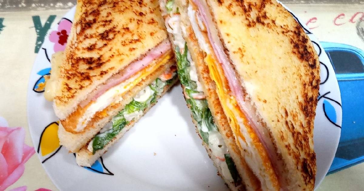 Sandwich de jamon queso huevo y lechuga 58 recetas caseras Cookpad