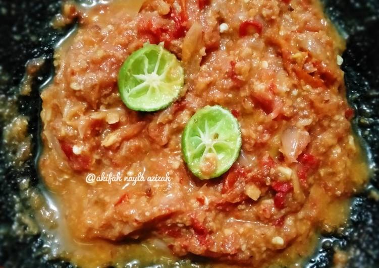 Resep 64.Sambel terasi lamongan, Bikin Ngiler