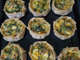 Canastitas integrales de acelga y queso