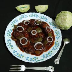 A picture of Cabbage Manchurian.