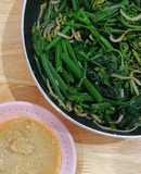 Đọt su su xào giá