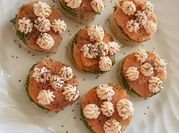 Una foto di salmone robiola