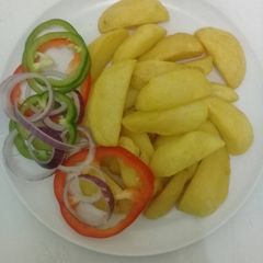 A picture of Roast/ Baked potato wedges.#potatoescontest#.