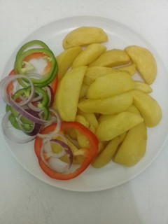 A picture of Roast/ Baked potato wedges.#potatoescontest#.
