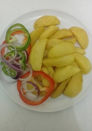 A picture of Roast/ Baked potato wedges.#potatoescontest#.