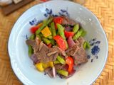 Thịt Bò Xào Măng Tây, Ớt Chuông
