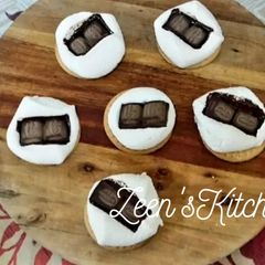 A picture of Microwave Biscuit Sandwiched S'mores.