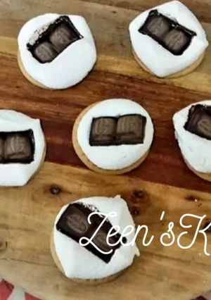 A picture of Microwave Biscuit Sandwiched S'mores.