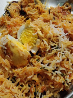A picture of Egg Biryani.