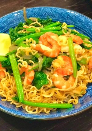 Hình của món Mì xào cay ớt sate.