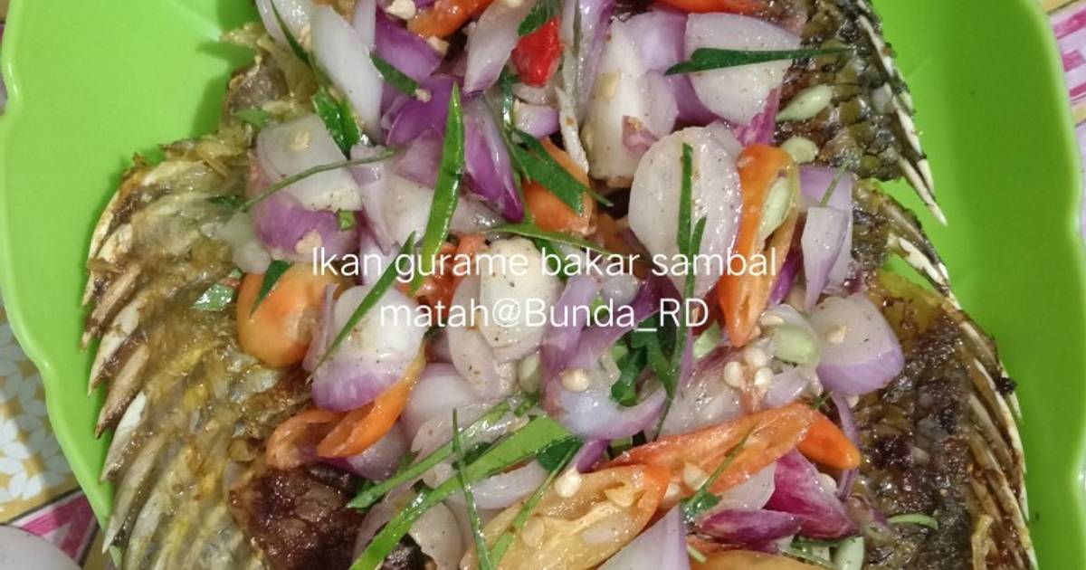 Resep Ikan Gurame Bakar Sambal Matah Oleh Dapur Bunda Rd🥰 Cookpad