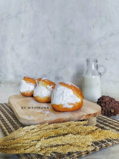Foto resep Donat Krim Susu | Donat Korea Viral