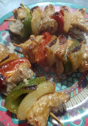 Una foto de Brochets de cerdo