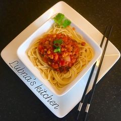 A picture of Lentil Bolognese: (Vegan 🌱).