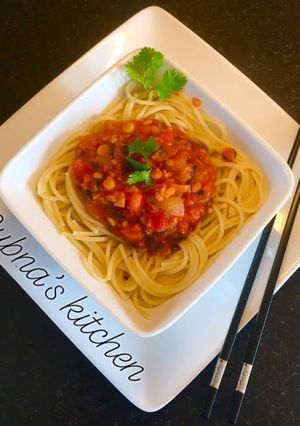 A picture of Lentil Bolognese: (Vegan 🌱).