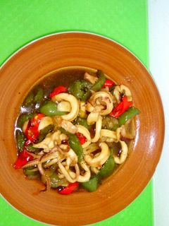 Foto resep Tumis cumi paprika hijau