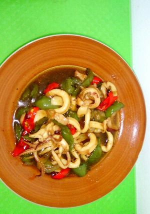 Foto resep Tumis cumi paprika hijau
