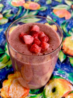 Una foto de Smoothie de fresa y chía