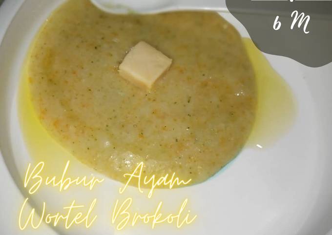 Bubur ayam wortel brokoli (mpasi 4⭐) 6m
