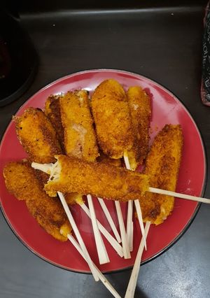 Una foto de Corn dog coreanos