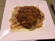 Una foto de fideo de zucchini y zanahoria