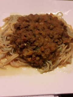 Una foto de Fideos de arroz con salsa light