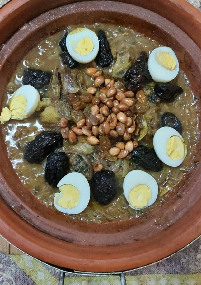 طاجين اللحم بالبرقوق (بالخوخ)
